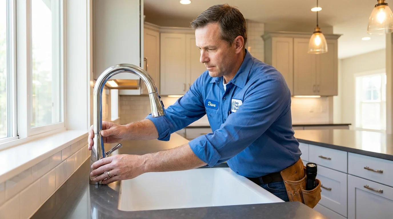 Kitchen faucet installation by Johns Plumbing LLC in Driggs